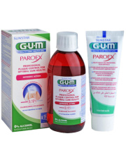 Zestaw: Pasta do zębów GUM Paroex 0,12% 75ml + Płyn do jamy ustnej GUM Paroex 0,12% 300ml