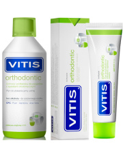  Zestaw: Pasta do zębów Vitis Orthodontic 100ml + Płyn do jamy ustnej Vitis Orthodontic 500ml