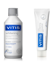 Zestaw: Pasta do zębów Vitis Whitening 100ml + Płyn do jamy ustnej Vitis Whitening 500ml