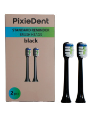 Końcówki do szczoteczki PixieDent Diamond - Standard Reminder czarne 2 sztuki
