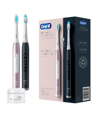 Szczoteczka elektryczna Oral-B Pulsonic SlimLuxe 4900 - dwupak, black matte i rose gold