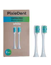 Wyprzedaż: Końcówki do szczoteczki PixieDent Diamond - Copper-free białe 2 sztuki