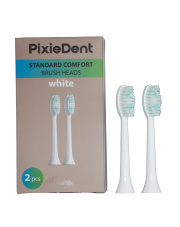 Wyprzedaż: Końcówki do szczoteczki PixieDent Diamond - Standard Comfort białe 2 sztuki