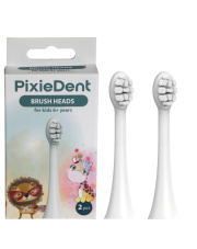 Wyprzedaż: Końcówki do szczoteczki sonicznej dla dzieci 6+ PixieDent Lion Superhero & Sweet Giraffe