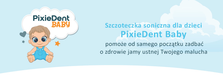 baner szczoteczka soniczna PixieDent Baby blue