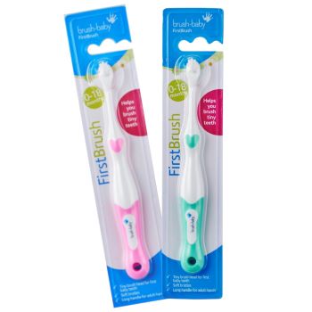 Szczoteczka do zębów dla dzieci Brush-Baby First Brush 0-18 months