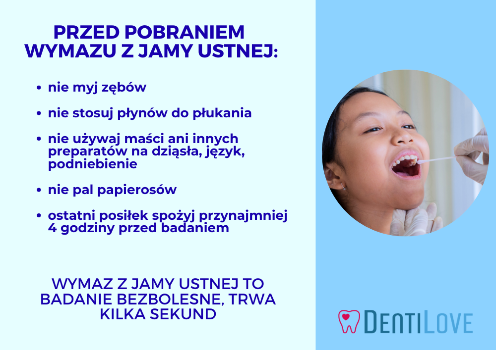 Wymaz z jamy ustnej - infografika